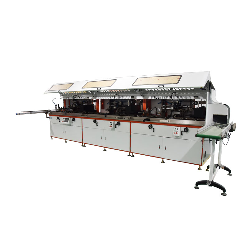 Cylindrical 3 Color Automatic Screen Printing Machine For Sale Dongguan